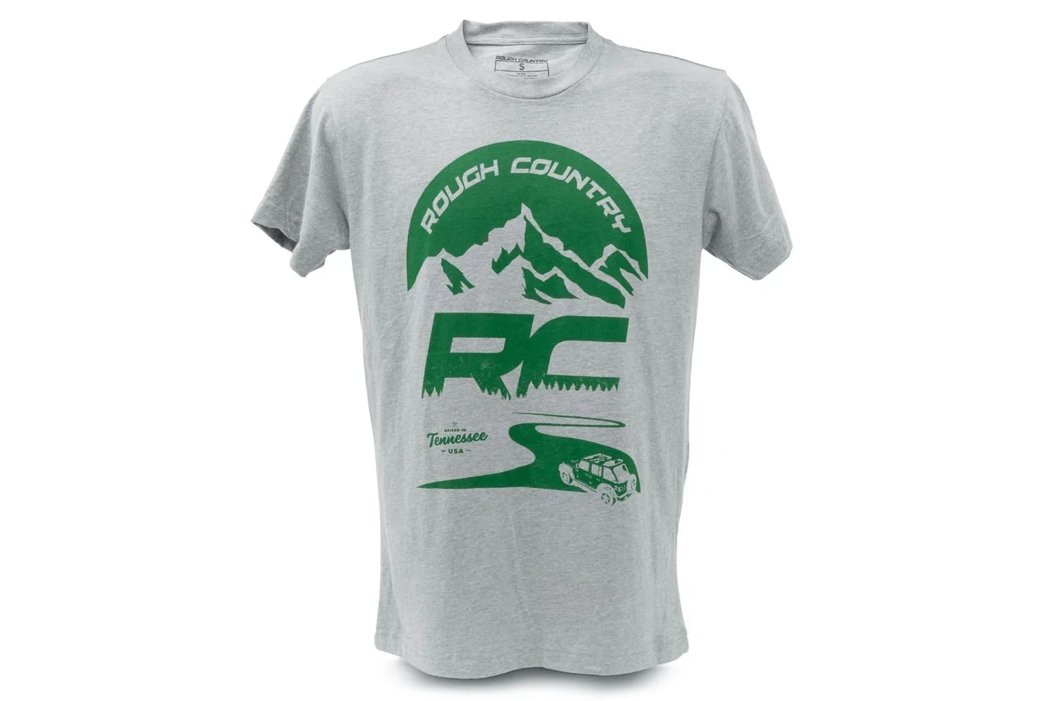 Rough Country T-Shirt - RC Mountains - HEATHER GRAY - SM - 84093SM